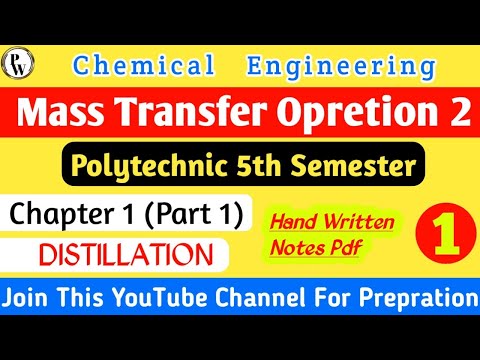 #MTO | Mass Transfer Operation 2nd | Lecture 1 | Distillation | Chemical Engineering | Polytechnic