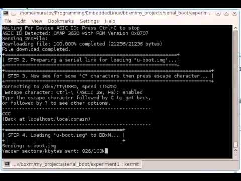 booting bbxm by uart