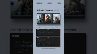 Infinite Carousel | CSS Tips and Tricks 🔥#css #coding #shorts #webdesign #cssshorts #html #viral
