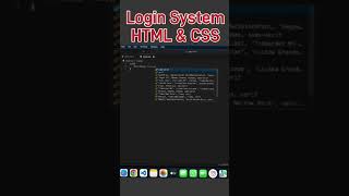 Code for Login Page in HTML and CSS #html #css #programming #shorts