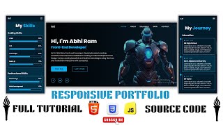 How to Make a Responsive Modern Portfolio Website | Html CSS JS Beginners To Advanced Full Tutorial