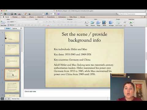 IB History: Writing an introduction