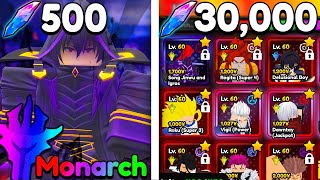 500 VS 30,000 REROLLS Spent On Anime Vanguards!