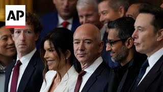 Elon Musk, Mark Zuckerberg, Jeff Bezos and Sundar Pichai attend Trump's inauguration