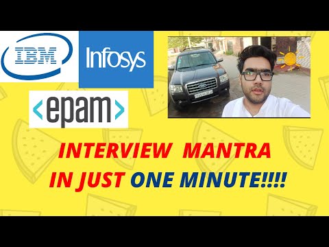 Interview Success Mantra | IBM |Infosys | Epam | Freshers Hiring 2021