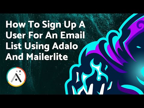 How to sign up a user for an email list using Adalo and Mailerlite