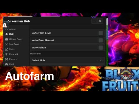 Blox Fruits Script Roblox  AutoFarm Autofruit AutoRaid