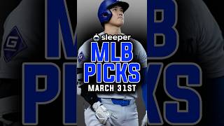 Best MLB Sleeper picks for today! 3/31 | Sleeper Picks Promo Code