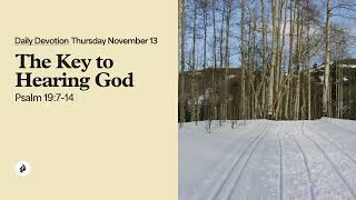 The Key to Hearing God – Daily Devotional