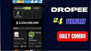 Dropee Daily Combo February 24 | Latest Daily Combo Card Update | New Dropee Daily Combo List