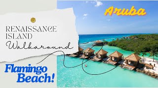 Serene Retreat: Experiencing Aruba's Flamingo-Inhabited Beach on a Private Hotel Island