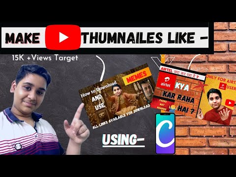 How to Make Youtube Thumbnails , Intros ,Banner Using Ca**a App on Mobile #Canva App#🤣🤣🤣 Funny