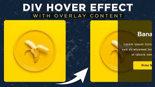 Overlay content hover effect with html and css only with source code || HTML AND CSS