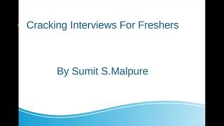 Crack Interviews For Freshers