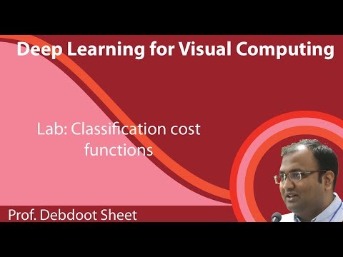Lecture 22 : Classification cost functions