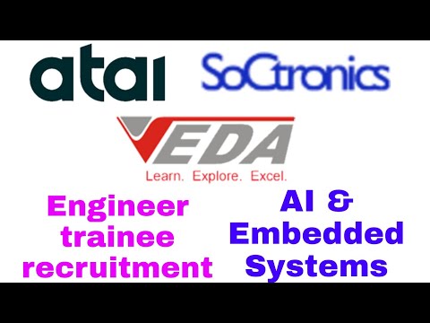 Job update in AI & Embedded System, VEDA iit training program, Soctronics & ATAI recruitment