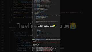 The efforts you don't 😭 #codingtutorial #shorts #coding #trending #developer