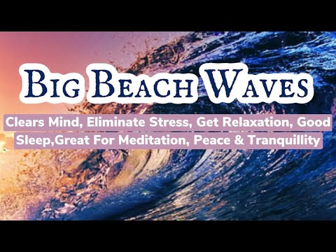 Beautiful Ocean Waves - Strong Wind Sounds - Relaxing Ambience