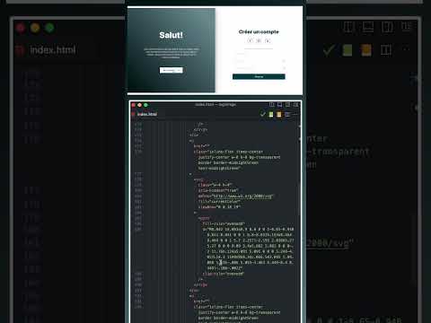Page d’authentification avec animation horizontale. Tailwindcss HTML