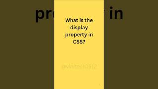 css interview question: what is display property in css? #shorts #youtubeshorts #css #education