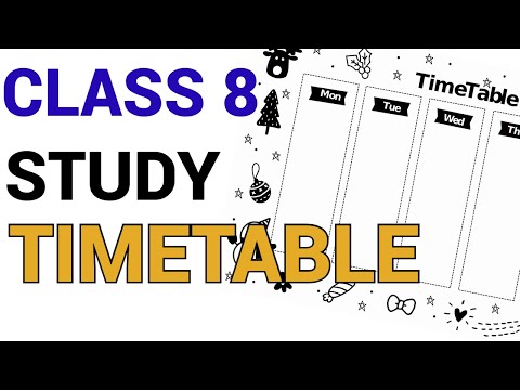 Class 8 STUDY Timetable 2022 - Summer vacation TIMETABLE Class 8 - Inspired from @HamariKaksha