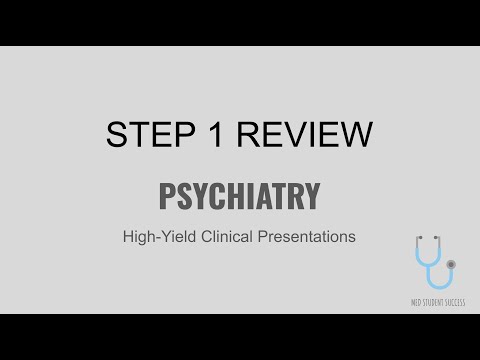 USMLE STEP 1 HIGH YIELD PSYCHIATRY | MED STUDENT SUCCESS | PSYCH