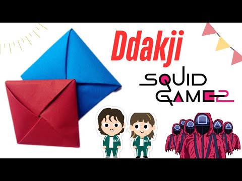 how to make Ddakji squid Game #howto #squidgame #diy #squidgame2 #craft #ddakji