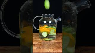 Detox water with orange 🍊 #shorts #detox #asmr