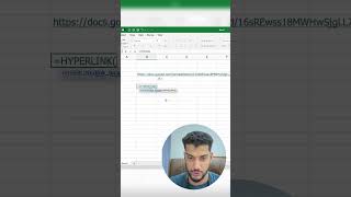 Hyperlink Function to shorten links in Excel