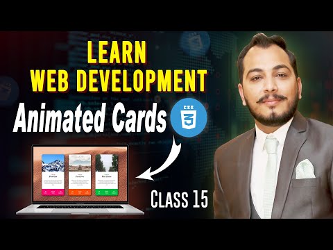 ✨ Create Stunning Animated Cards Using HTML & CSS | Learn Hover Effects 🚀| Learning Hub by Ch Usman