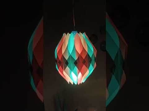 last Minute DIY paper lamp or Diwali light  #short #diy #diwali #papercraft