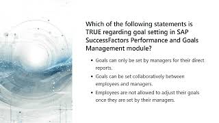Infosys AS TETAESTSAPIC1019 SAP Success Factors Exam