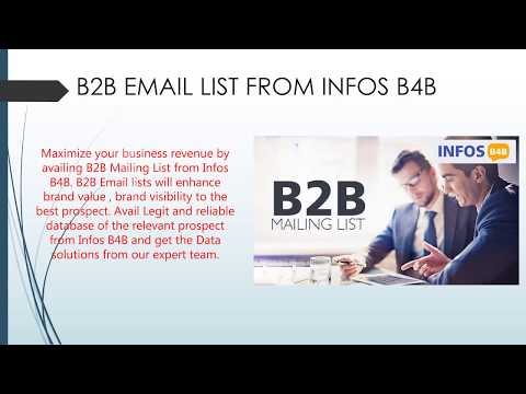 B2B Email Lists - B2B Mailing List - B2B Email Marketing Lists - Buy B2B Email Lists  #Email #List