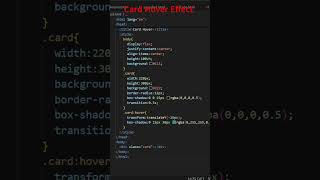CSS Card Hover Effect | HTML & CSS