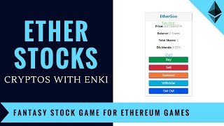 EtherStocks - Fantasy Stock Game for Existing Ethereum Games | Crypto DApps