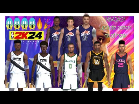 NBA2K24 UPDATE ROSTERS AS OF NOW NO F1VM NO OLINE PASS. APK ONLY. ANDROID 11,10,9,8.😱😱🔥🎉