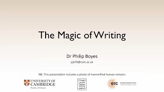 Dr Philip Boyes - The Magic of Writing
