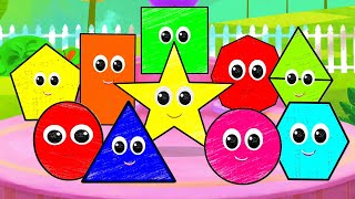 Ten Little Shapes, We Are Shapes and Educational Video for Kids