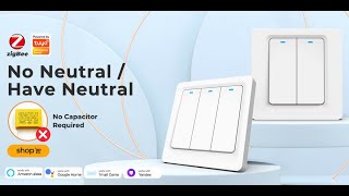 Tuya Zigbee Smart Switch Light No Neutral Wire No Capacitor Eu Wall App Electrical Alexa Google Home