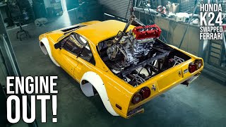 Honda Powered Ferrari - Engine Removed for New Parts! - 1st Start Incoming...