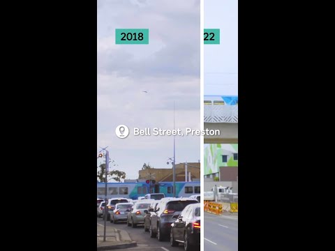 Bell Street level crossing removal before and after!