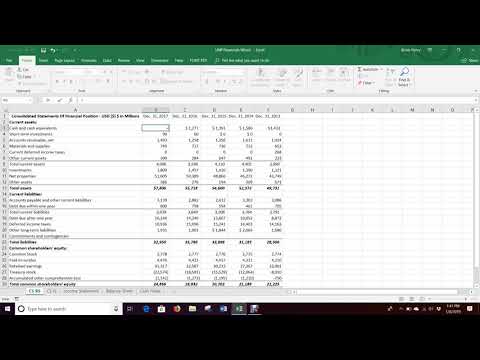Common Sized Financial Statements (Excel 2016)