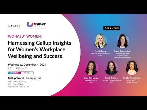 WOHASU® Women: Harnessing Gallup Insights for Women's Workplace Wellbeing and Success