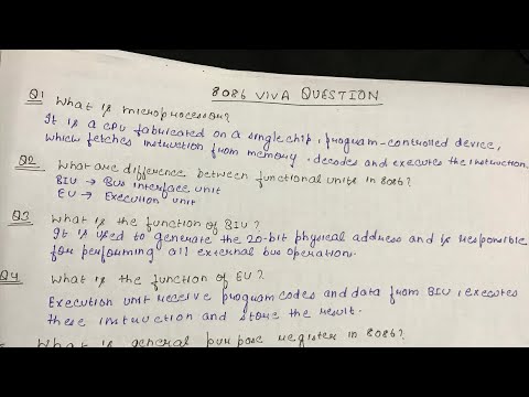 8086 microprocessor viva question! Important question of 8086