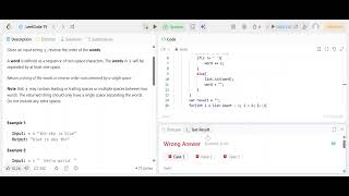 LeetCode Problem 151: Reverse Words in a String | C# Step-By-Step Solution Explained