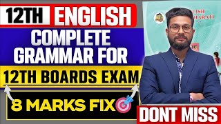 12th English Complete Grammar for 12th Board Exam 2026 | Class 12 English Grammar |JR College | 