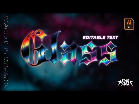 Create Editable Text Effect Glass in Adobe Illustrator