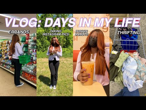 VLOG: DAYS IN MY LIFE (errands, taking instagram pictures, thrifting, and dunkin donuts)