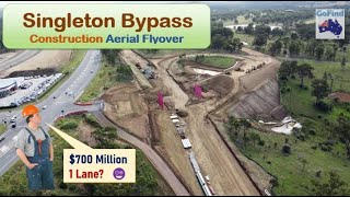 NEW Singleton Bypass construction Flyover Aerial view - May 2025 Hunter Valley NSW