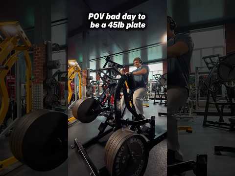 POV bad day to be a 45lb plate! #gym #gymexercises #gymbro #gymshorts #motivation